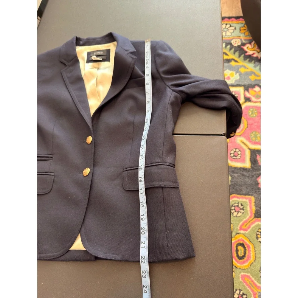 J.Crew‎ Original Wool Schoolboy Blazer Navy Blue Office Work Business Casual 4